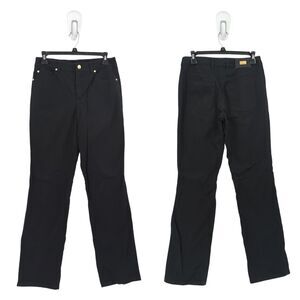 Escada Women GER 36 US 6 Tessa Jean Pants Black High Rise Straight Leg Denim